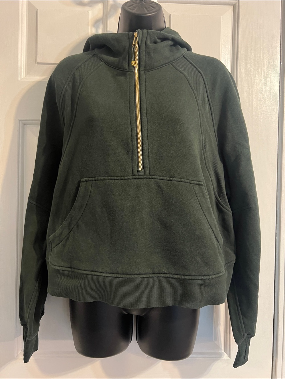 lululemon athletica Forest Green Half-Zip Hooded Pullover